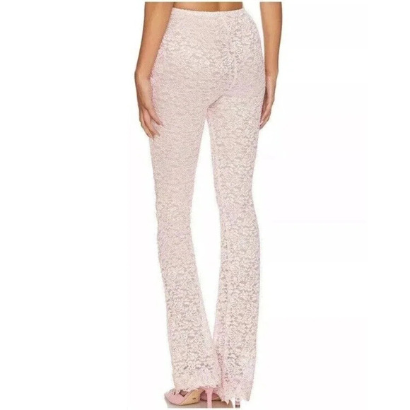 Boys‎ Lie Rose Reverie x Yung Reaper Bottom Pink Lace XS Pearl Flare Pant NEW - Picture 2 of 9